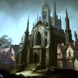 Pharasma church generate by Dall-E
