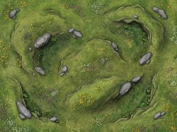 Battlemap - Collines herbeuses 24x18